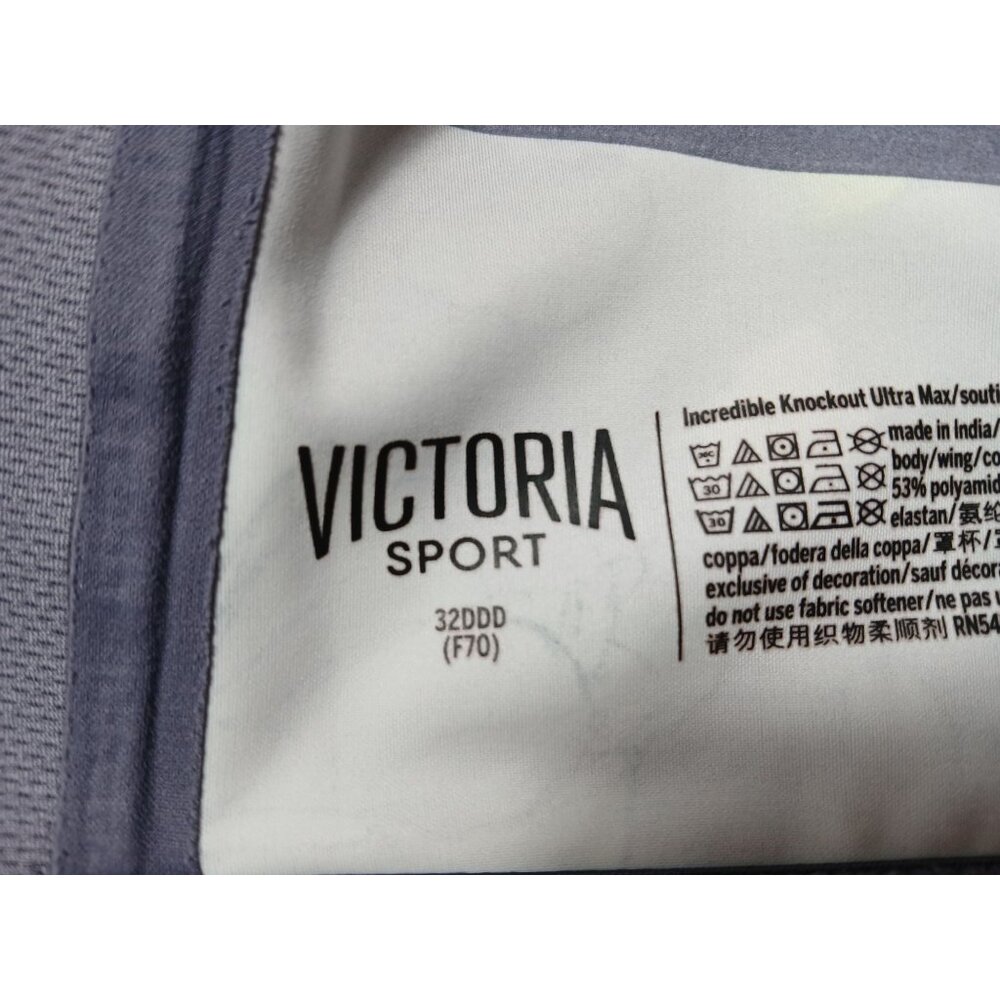 Victorias Secret Sport Floral Zip Sports Bra 32DDD Incredible Knockout Ultra Max - Picture 11 of 12